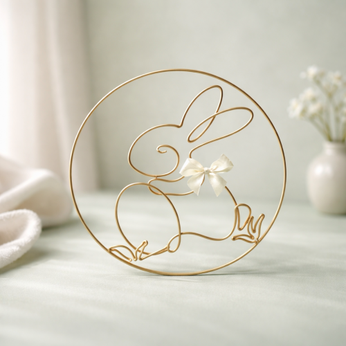 Závěsná dekorace - Zajíček v kruhu