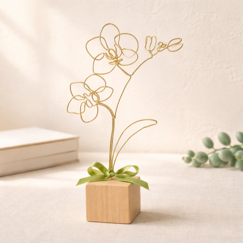 ORCHIDEJ na dřevěné kostce