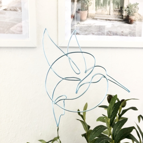 Závěsná dekorace - kolibřík v kruhu