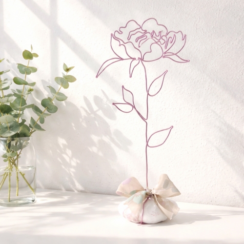 Velká pivoňka na oblázku